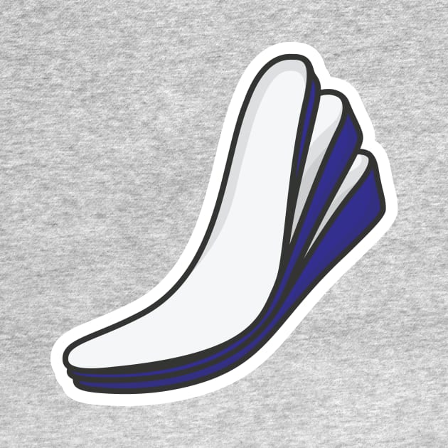 Three-Layered Shoes Arch Support Insoles Sticker vector illustration. Fashion object icon concept. Comfortable shoe arch support insole sticker design icon with shadow. by AlviStudio